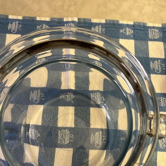 Vintage 1960’s Pyrex Flameware Clear Glass Double Boiler with Lid